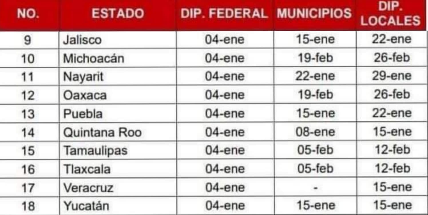 Hasta el próximo año, se darán a conocer candidatos a diputaciones federales, locales y alcaldías de morena