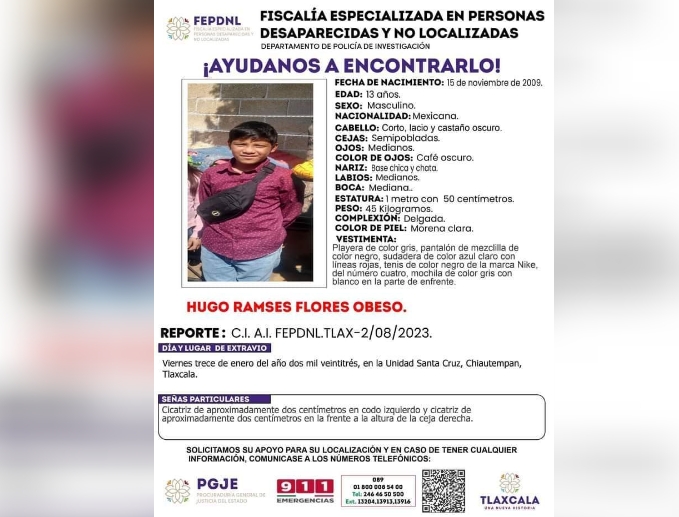 Continúa búsqueda de Hugo Ramses, desaparecido en Chiautempan