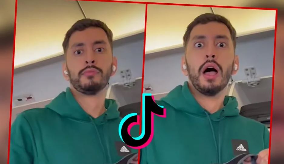 Sujeto finge estar enfermo para faltar al trabajo pero se encuentra a la de Recursos Humanos en el avión (Vídeo)