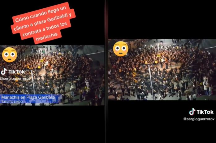 Hombre contrata a todos los mariachis de Plaza Garibaldi para tocar 'Cielito Lindo' y se hace viral (Vídeo)