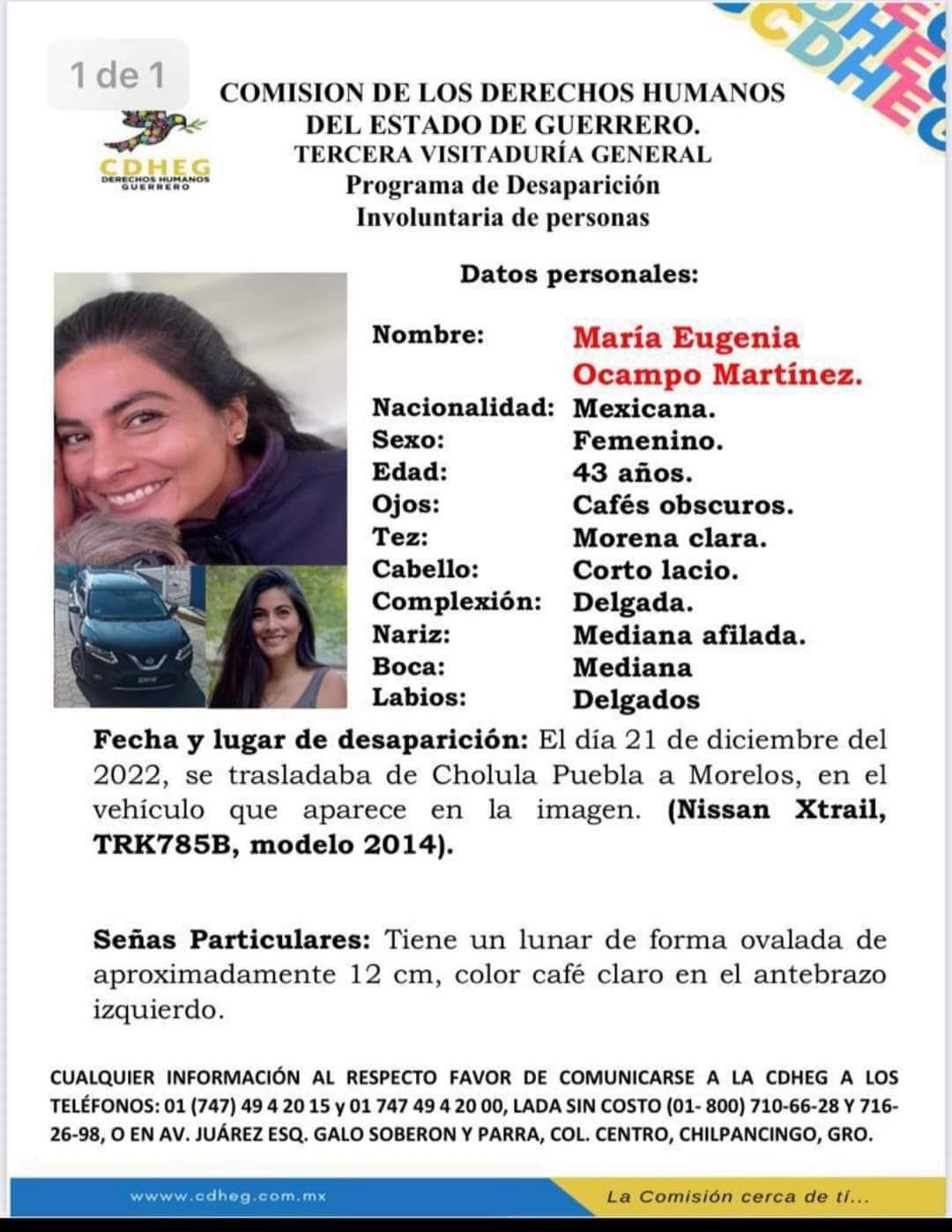 Tlaxcala y entidades aledañas pendientes por desaparición de mujer guerrerense