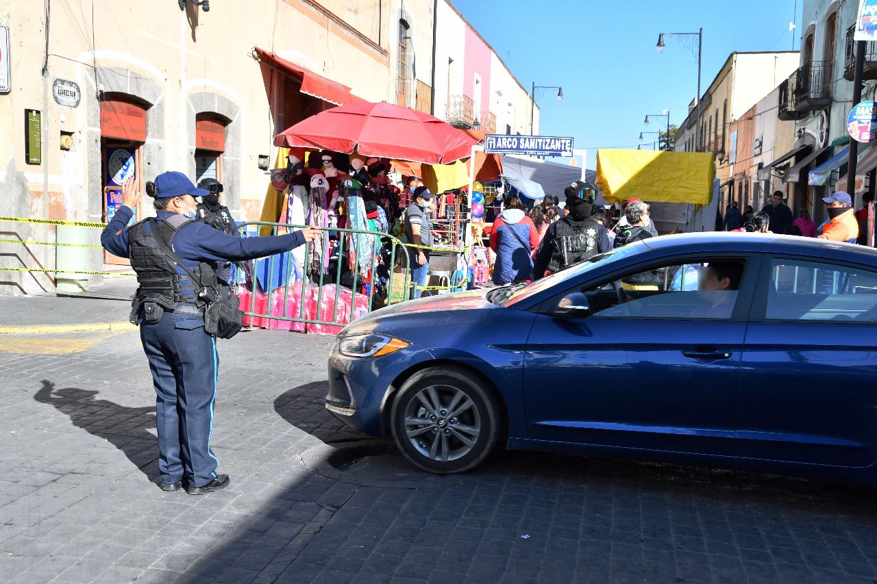 Protección Civil de Huamantla informa sobre cierre de calles en el primer cuadro de la ciudad