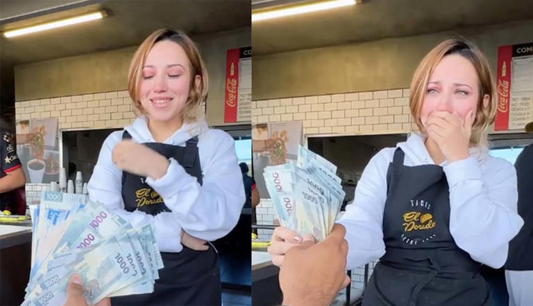  Le ofrecen 50 mil pesos a mujer que atiende en una taquería solo por renunciar y se hace viral (Vídeo)
