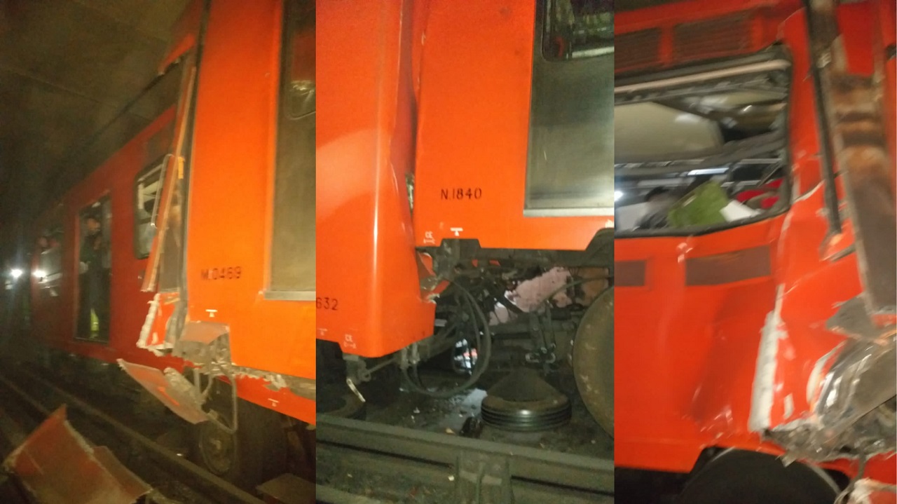 Choque del Metro en CDMX:  daños y heridos al momento