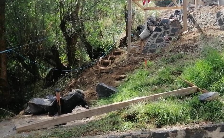 Trabajos de rehabilitación de escalinata “El Pocito” no pone en riesgo árboles de la zona