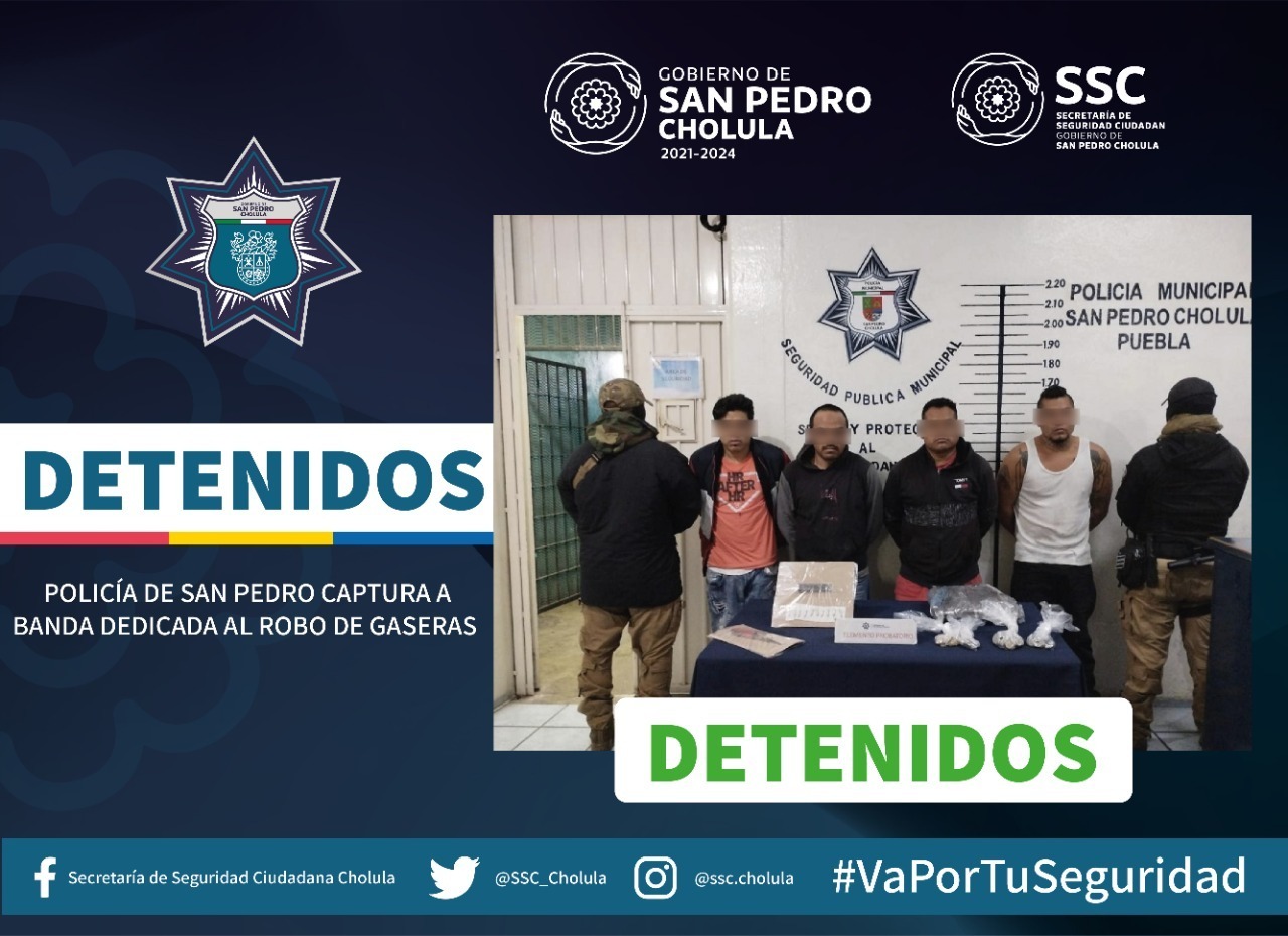 Policía de San Pedro captura a banda dedicada al robo de gaseras