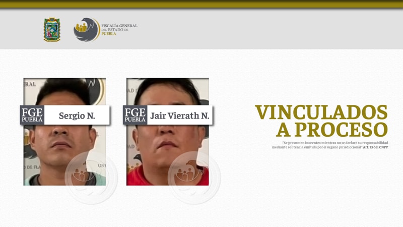 Sergio N. y Jair Vierath N.  son enviados a prisión como responsables de asalto a cuentahabiente