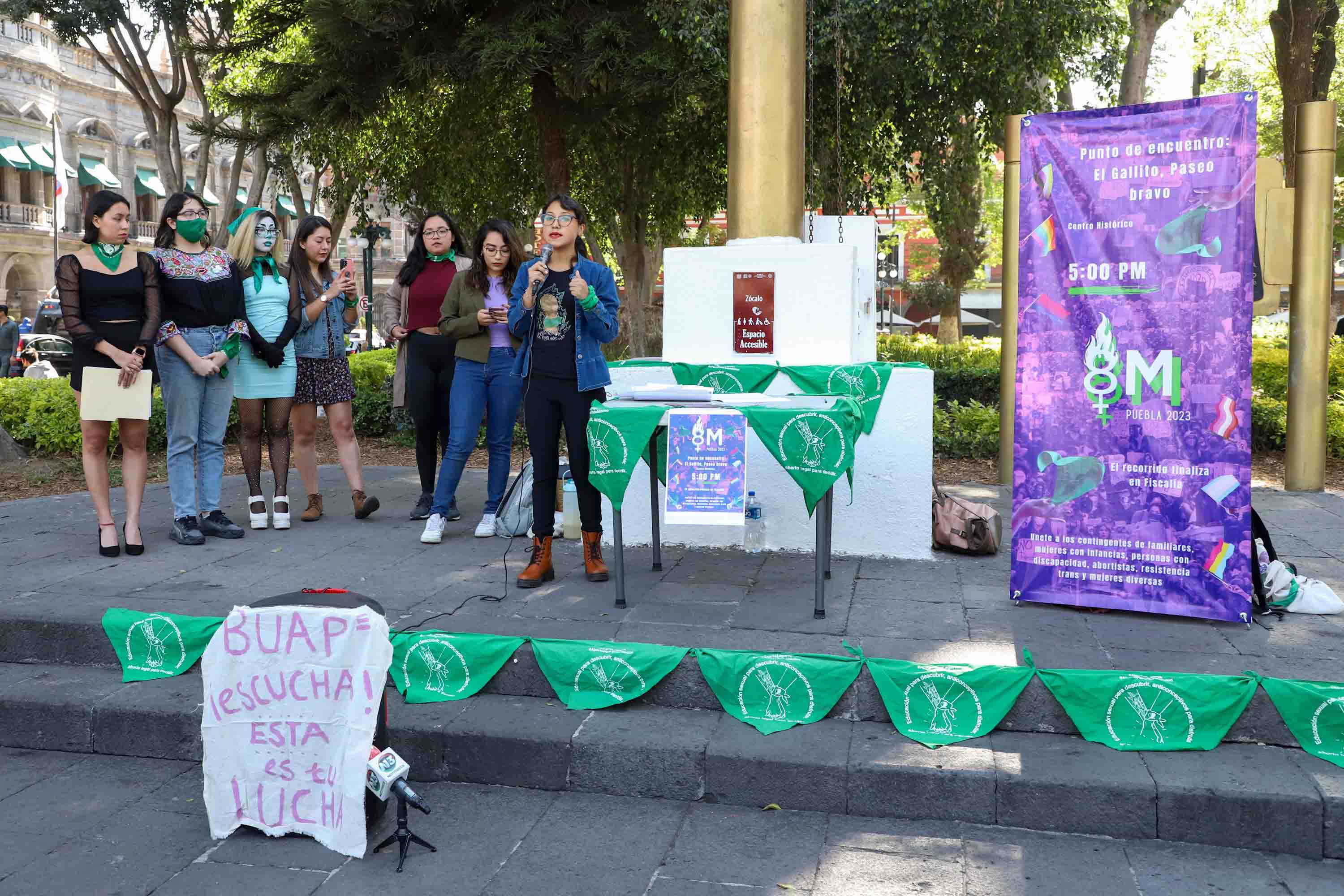 Feministas convocan a marcha del 8M en Puebla