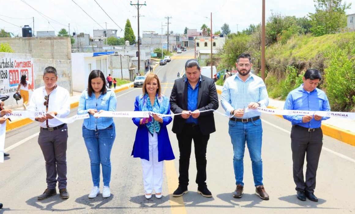 Entrega Lorena Cuéllar obras por más de 8.6 mdp en Contla y Tepetitla
