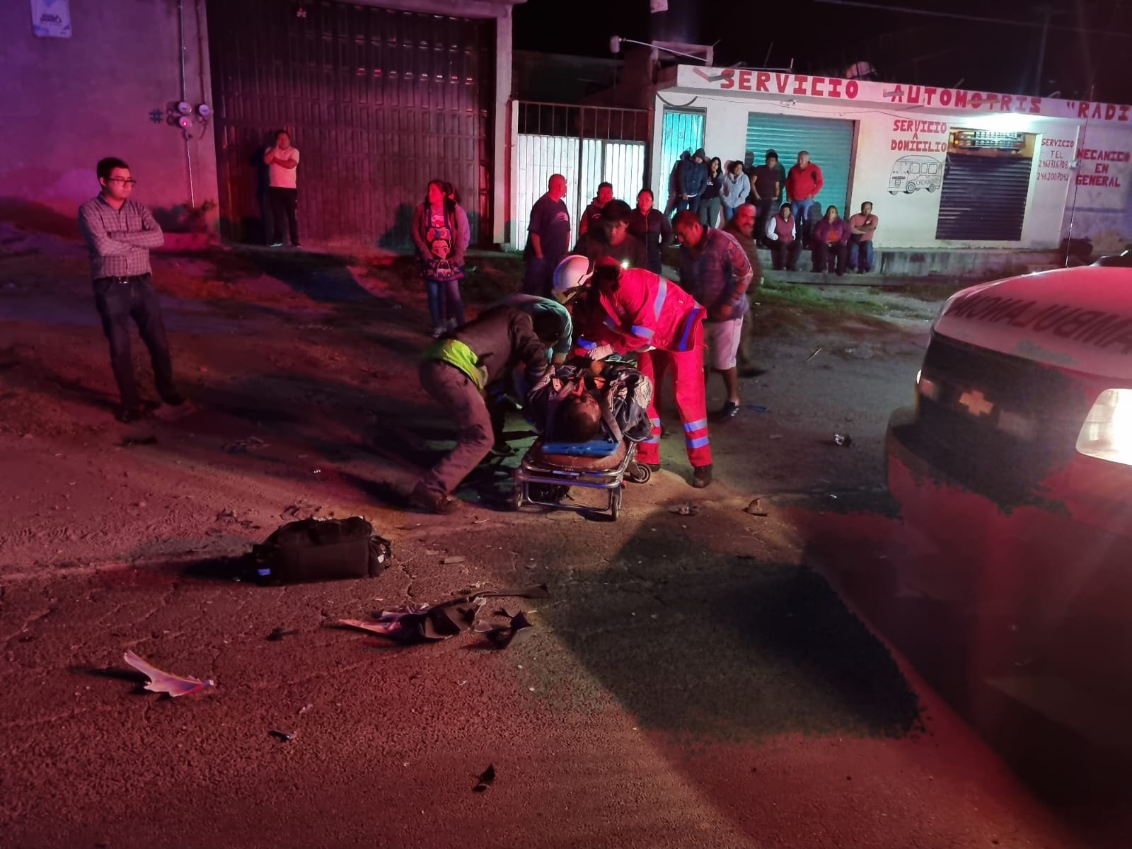 Sufren motociclistas accidente vial en Panotla 