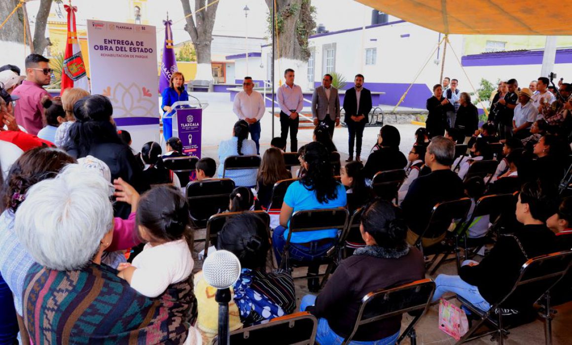 Rehabilita Gobierno del estado parque del barrio “la preciosa” en Huamantla