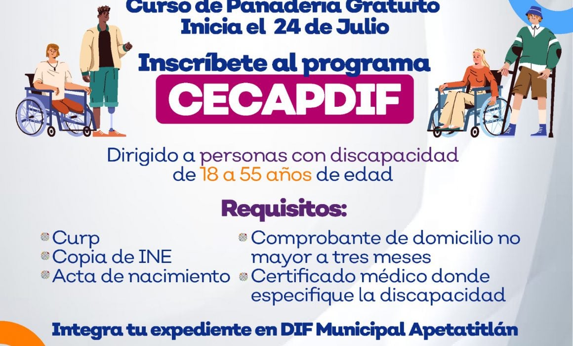 Ofertan cursos de repostería gratuitos para discapacitados en Apetatitlán