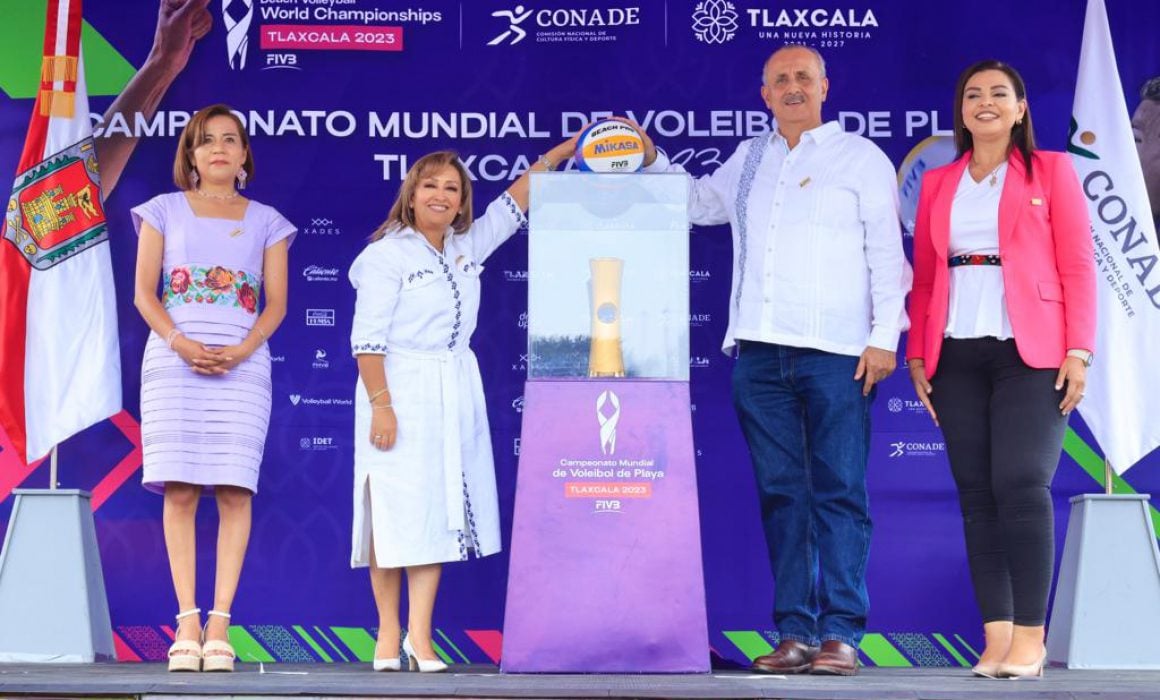 Arribó Trofeo del Mundial de Voleibol Tlaxcala 2023 a Tabasco
