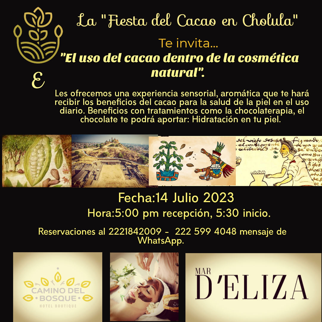 Festival del Cacao Cholula 2023 presente del 7 de julio al 29 de septiembre