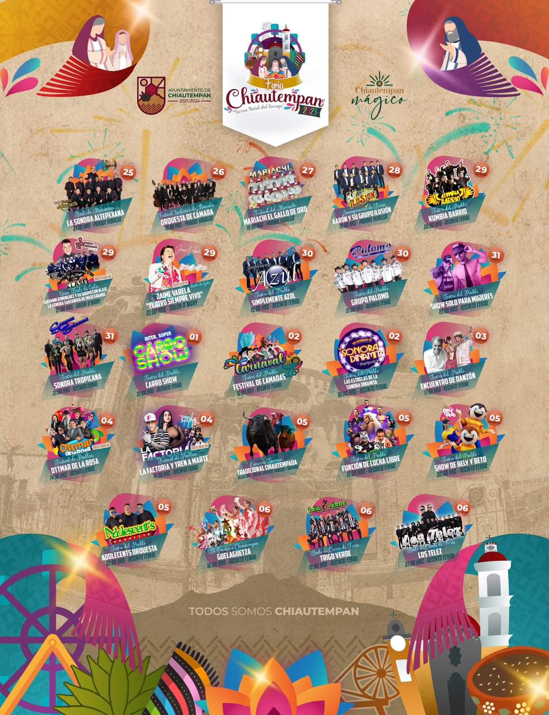 Termina la especulación: estos son los artistas que se presentarán en la Feria Chiautempan 2023