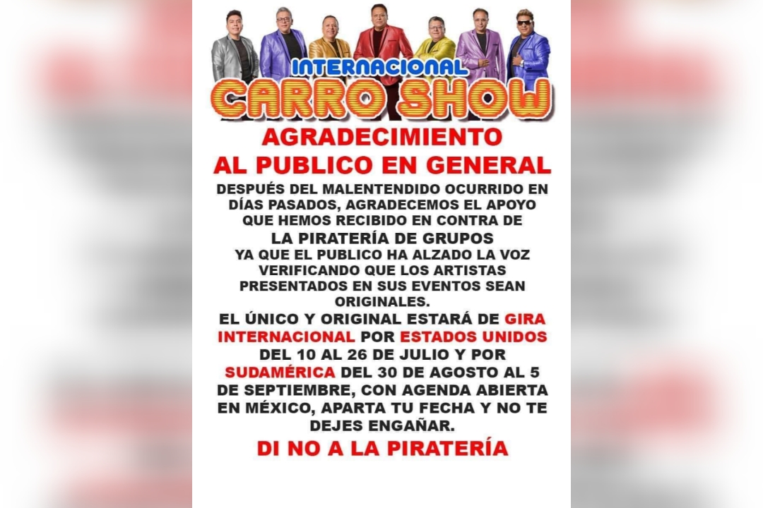 Con grupos "patito" la feria de Chiautempan, desmiente Carro Show participación