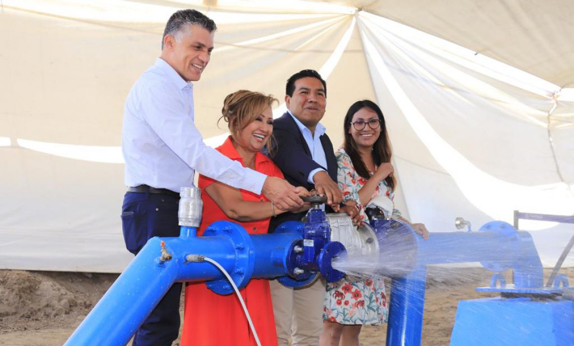 Inaugura Lorena Cuéllar pozo de agua potable en Tetlanohcan