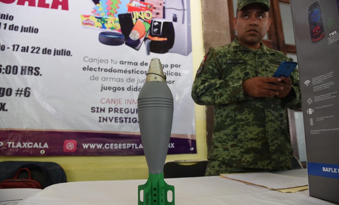 Entregan granada de mortero en Tlaxcala capital