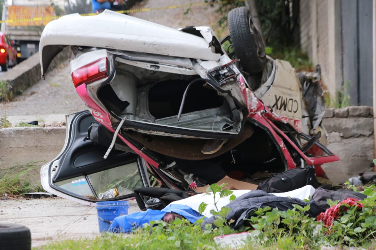 Un hombre muerto y cuatro heridos tras aparatoso accidente, en Totolac