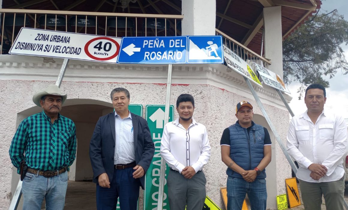 Otorgó SMYT 42 señalamientos viales a cuatro comunidades de Tlaxco