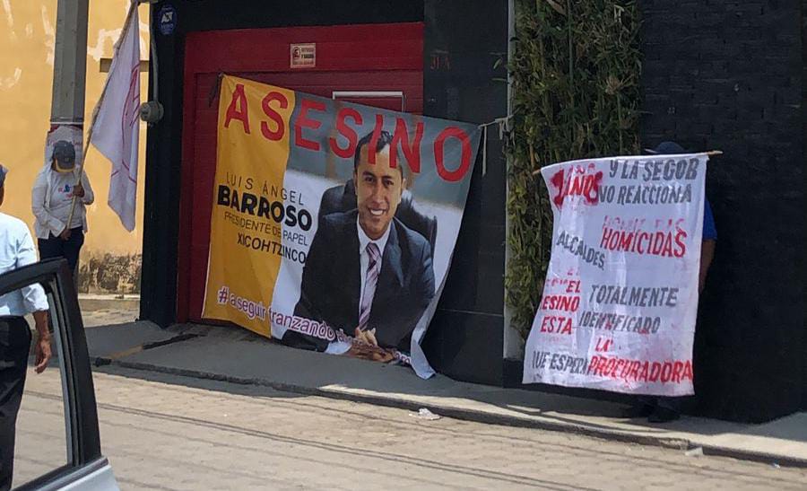 Protestan pobladores de Xicohtzinco a dos años de movimiento