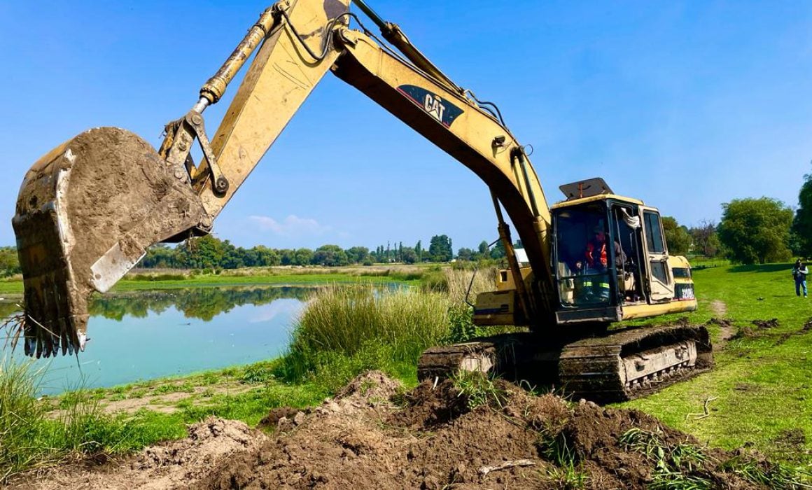 Propaet e Infraestructura realizan acciones en Laguna de Acuitlapilco