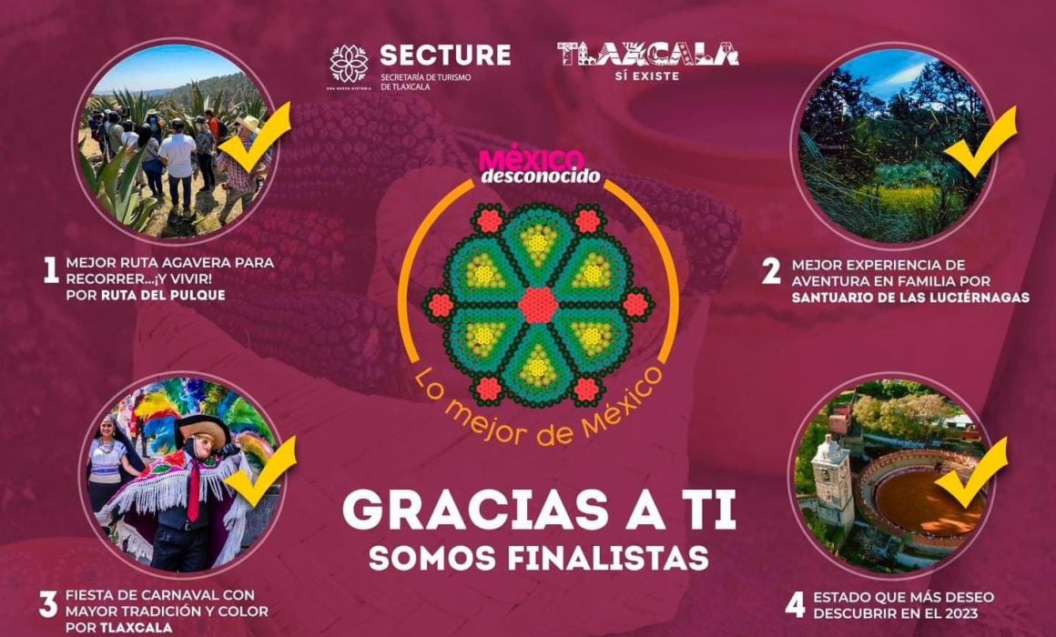 Tlaxcala, es finalista en cuatro categorías de ‘Lo mejor de México 2023’