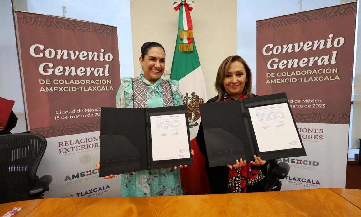 Firmó Lorena Cuéllar convenio de colaboración con Amexcid