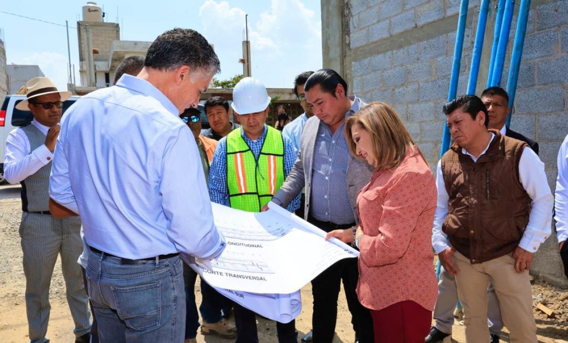 Supervisó Gobernadora la construcción del mercado municipal de Contla