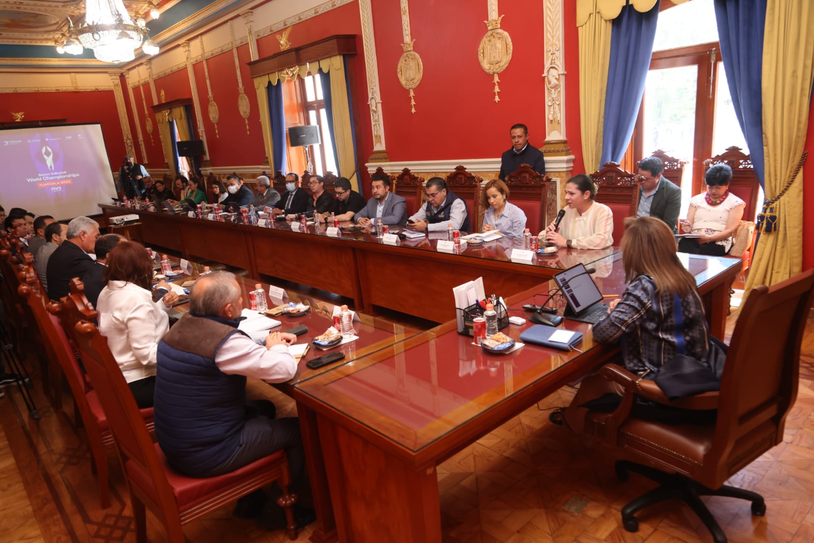 Encabeza gobernadora primera reunión de trabajo sobre el mundial de Voleibol De Playa Tlaxcala 2023