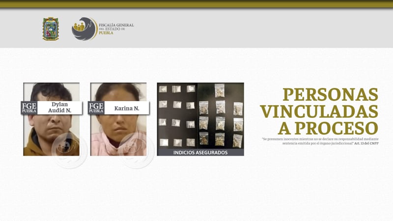 Sujetos son enviados a prisión por el delito de posesión de drogas en Tehuacán