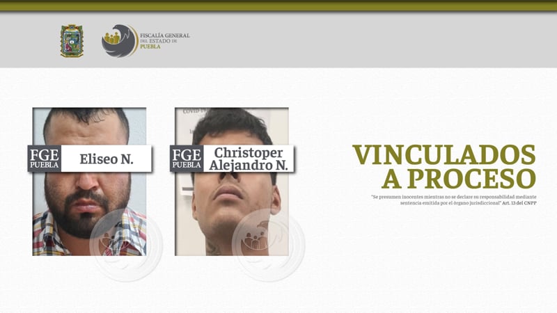 Eliseo N. y Christoper Alejandro N. son enviados a prisión por el homicidio de una persona en la colonia Solidaridad