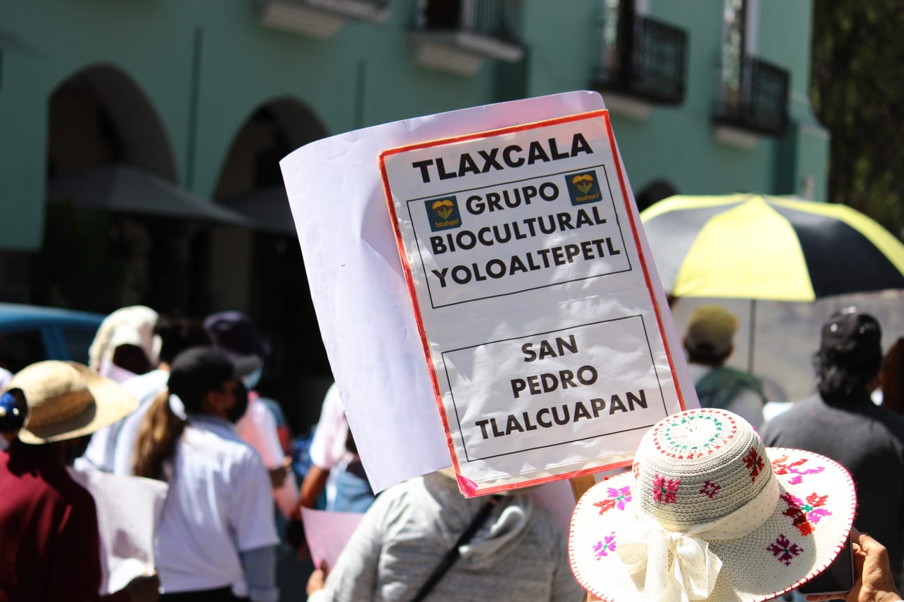 Salen a protestar por libertad de presidente de Tlalcuapan y tiaxca