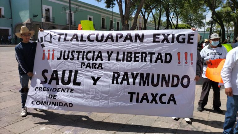 A casi un año del linchamiento en Tlalcuapan, exigen libertad para Saúl y Ray