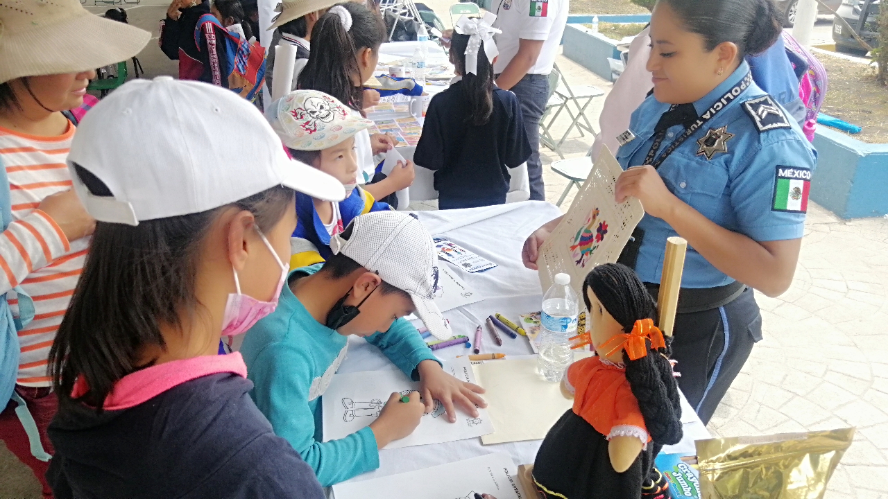 Más de 300 menores de edad participan en dinámicas de prevención del delito en Coronango