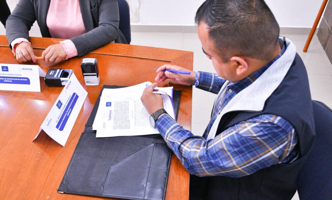 Apetatitlán firmó un convenio de colaboración con Icatlax para sus residentes