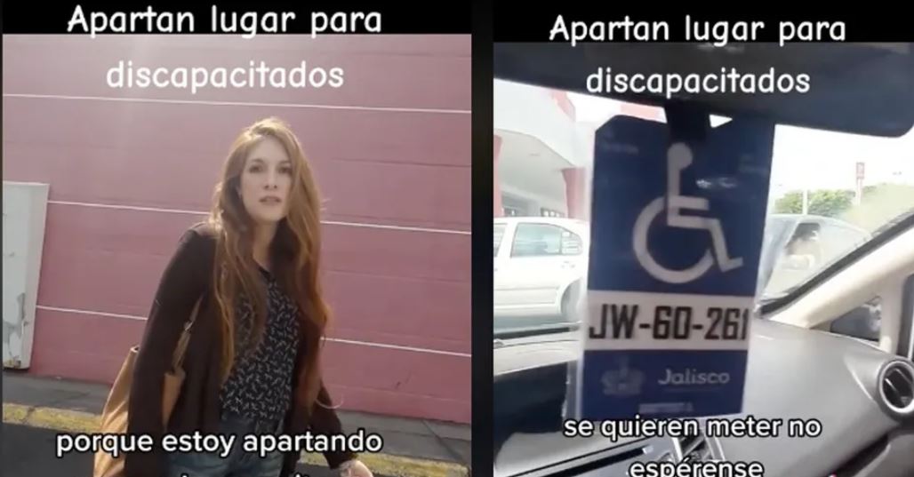 Jóvenes reciben lección por apartar y usar cajón de discapacitados, se lamentan al ver costo de multa (Vídeo)