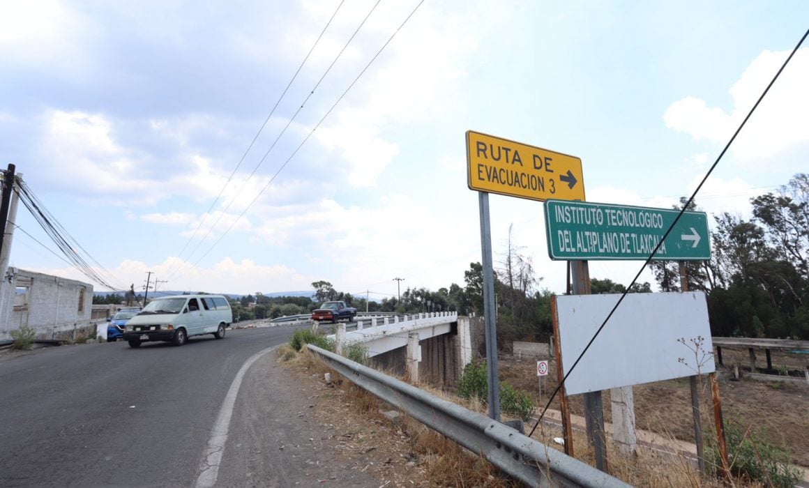 Rutas de evacuación del Popocatépetl, en buenas condiciones en Tlaxcala