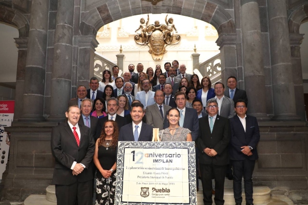 IMPLAN cumple 12 años y festeja con la firma del Gran Acuerdo por Puebla 2050