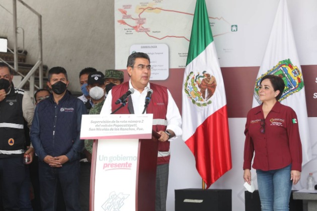 Afirma gobierno estatal que todas las rutas de evacuación del Popocatépetl son transitables