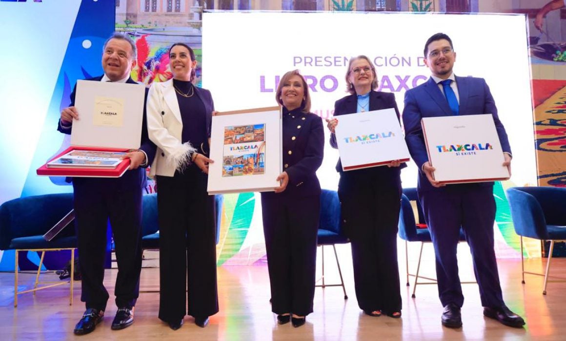 Encabezó Lorena Cuéllar presentación del libro Tlaxcala sí existe