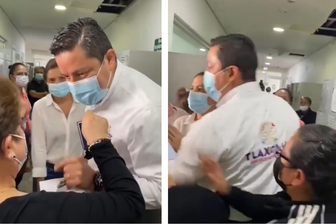 Secretario de Salud pierde los estribos tras ser encarado en Hospital General de Huamantla