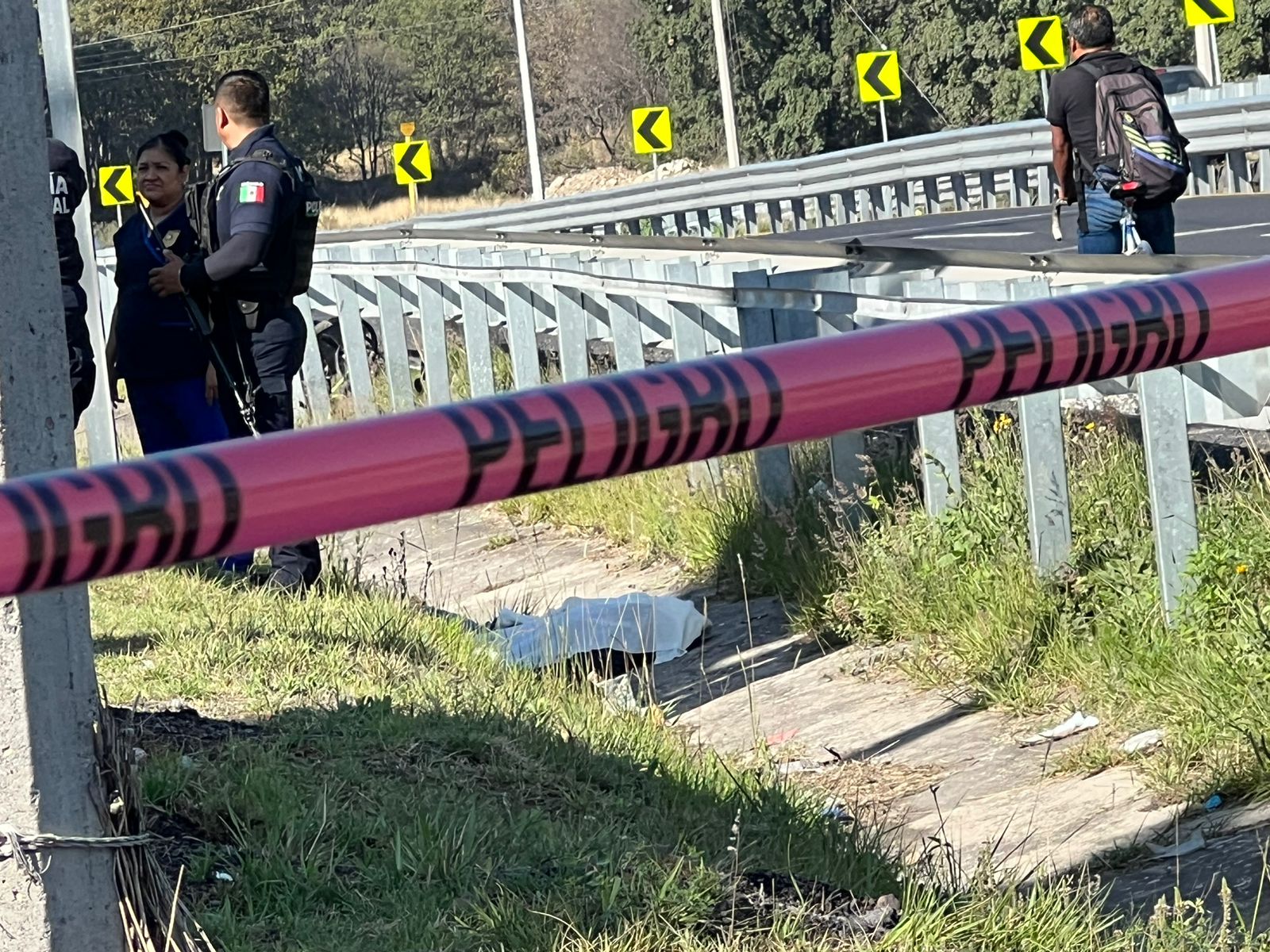 Perece ciclista atropellado sobre la Vía Corta Chiautempan-Puebla