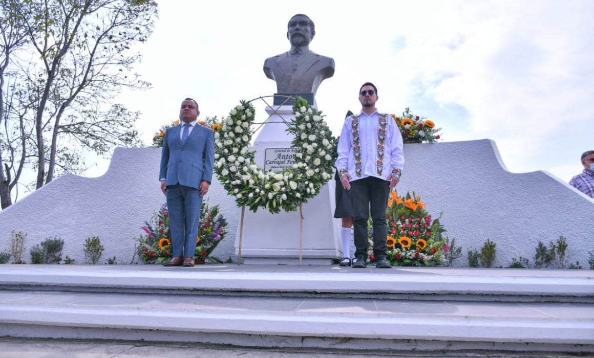Conmemoración al general Antonio Carvajal se lleva a cabo en Apetatitlán