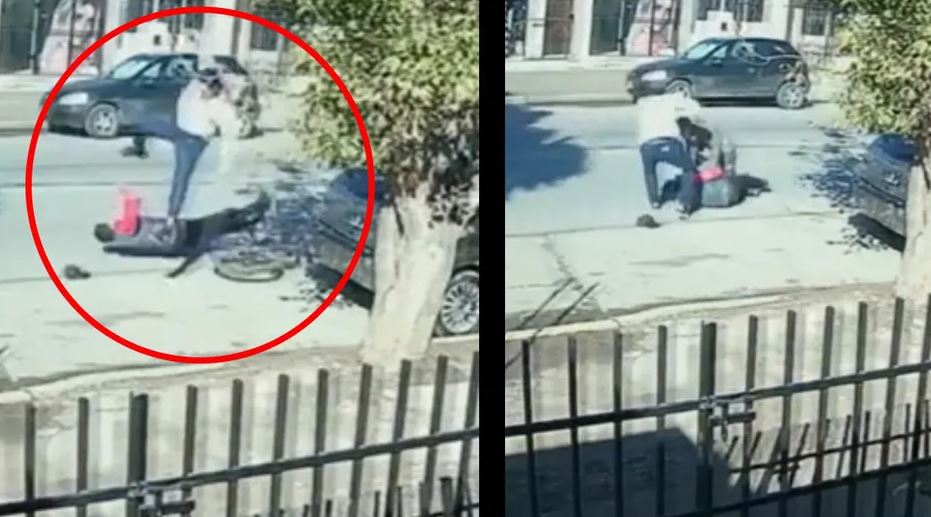 Abuelito"" es salvado de un robo por un desconocido que lanzó una patada voladora al ladrón (Vídeo)