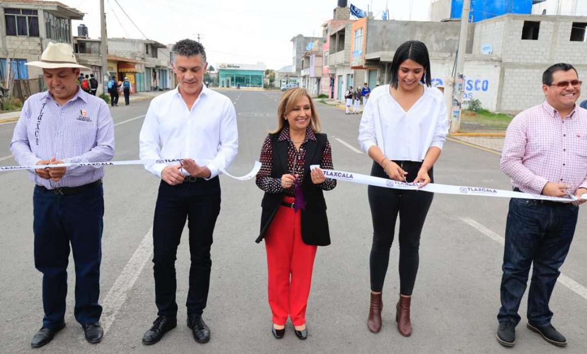Entregó Lorena Cuéllar obra pública en el municipio de Tlaxco