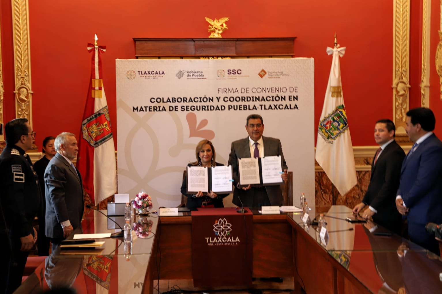 Fortalecen gobiernos de Tlaxcala y Puebla acciones conjuntas en seguridad