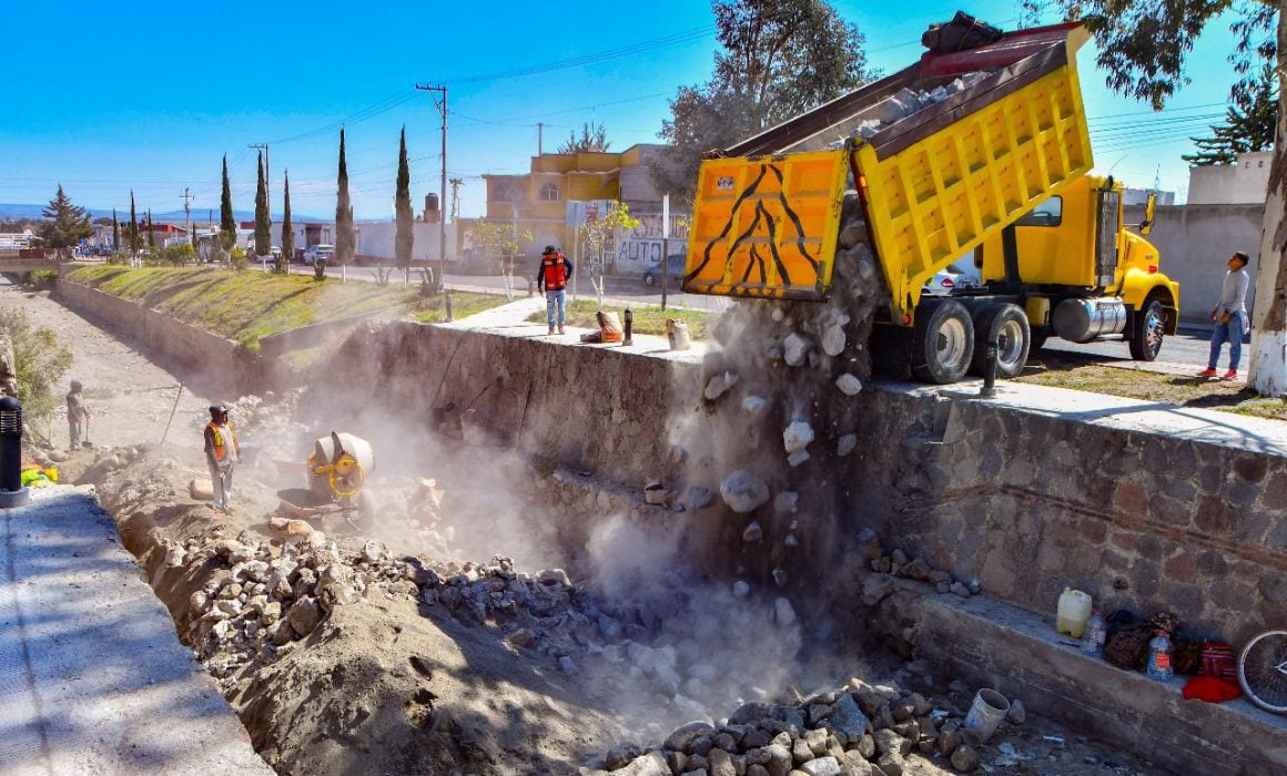 Ejecuta Huamantla obras de rehabilitación en el Bulevar Cuamanco