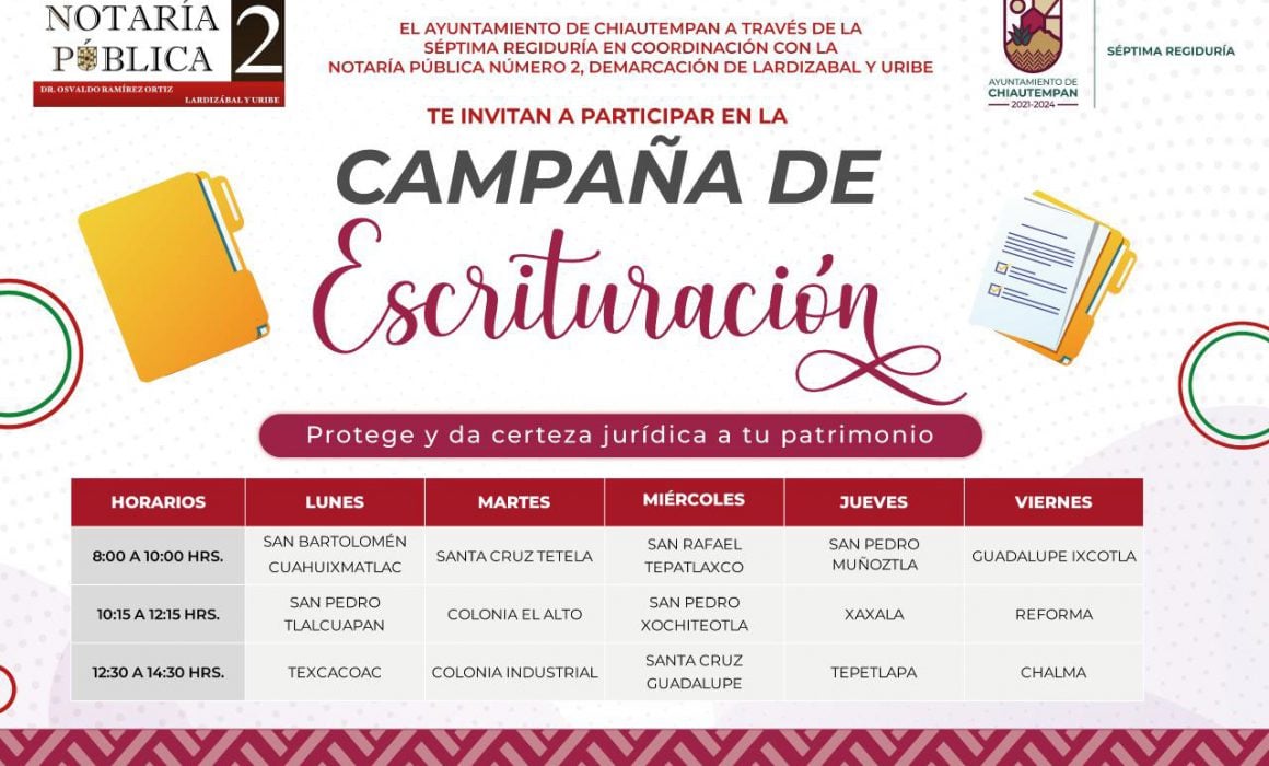 Ayuntamiento de Chiautempan y séptima regiduría ponen en marcha campaña