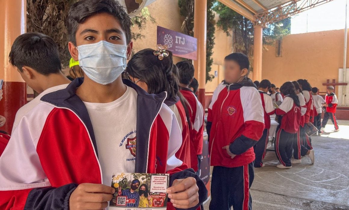 Participan estudiantes de Huamantla en caravana transversal de servicios